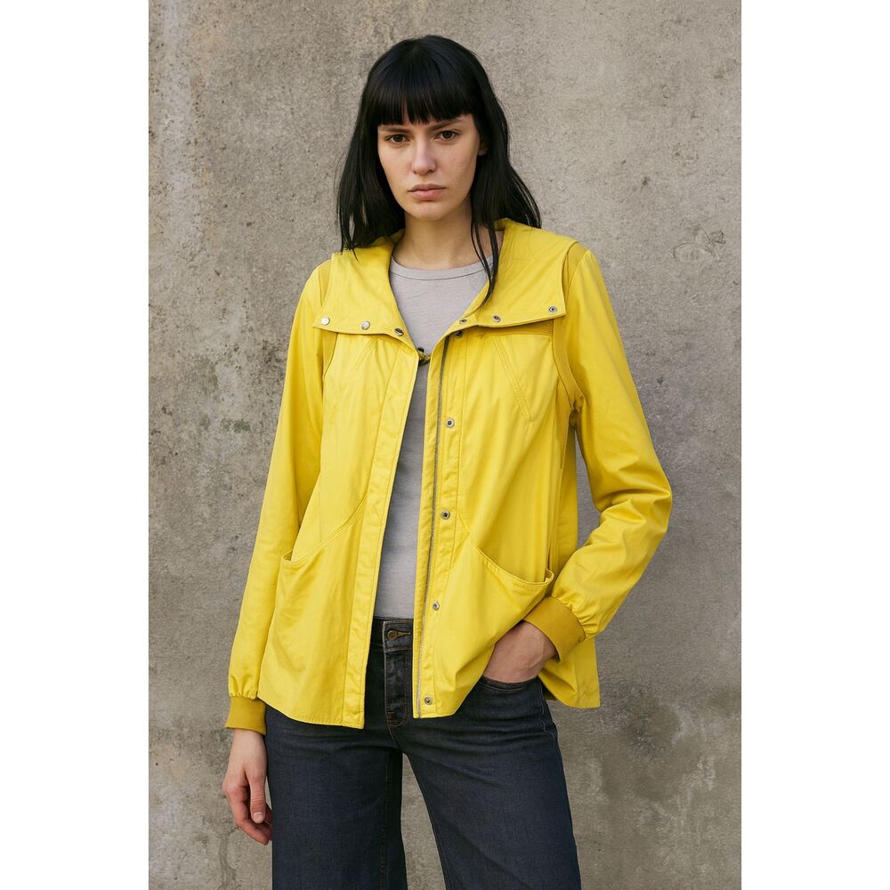 DIESEL Yellow Rain Coat Hoodie Jacket Top   Women's Size Small